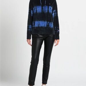 Champion black and blue velvet sweatshirt hoodie size medium, NWT